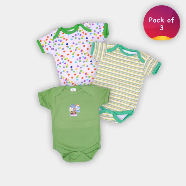 Pack_Of_3_Green_Hosiery_PrintedHalf_Sleeves_Round_Neck_Body_Suit_For_Baby_Boys_&_Baby_Girls