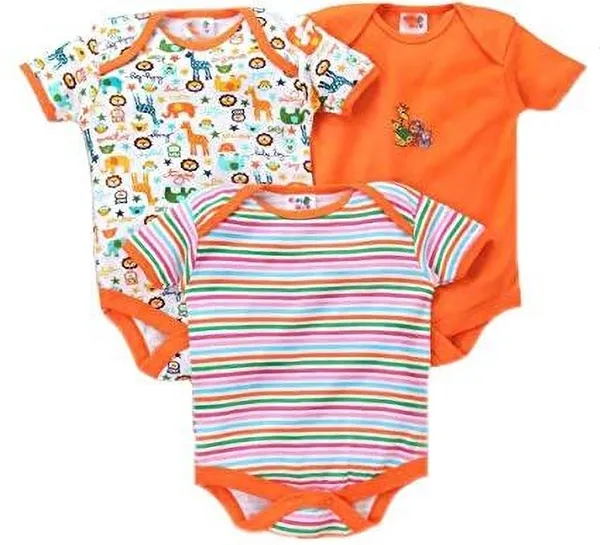 Pack_Of_3_Orange__Hosiery_Half_Sleeves_Round_Neck_Body_Suit_For_Baby_Boys