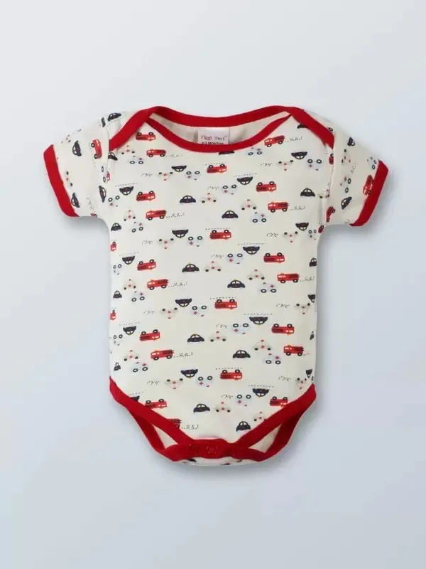 Pack_Of_3_Red__Hosiery_Half_Sleeves_Round_Neck_Casual_Body_Suit_For_Baby_Boys