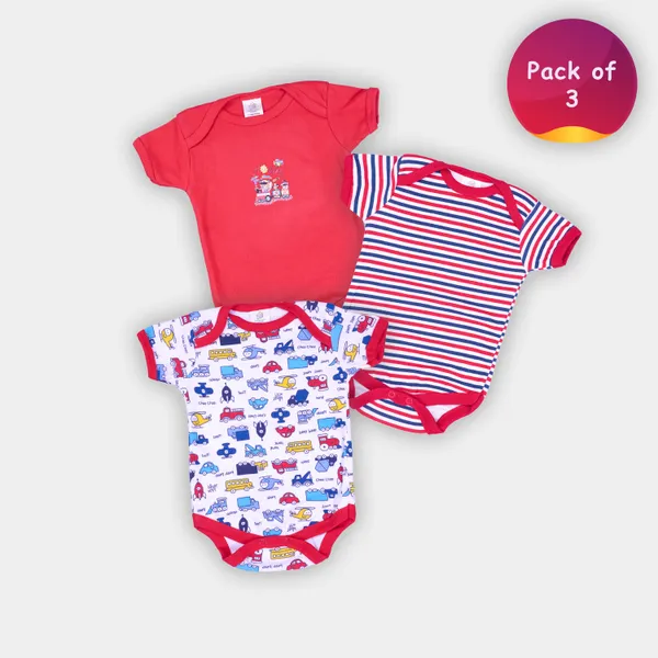 Pack_Of_3_Red_Hosiery_PrintedHalf_Sleeves_Round_Neck_Body_Suit_For_Baby_Boys_&_Baby_Girls