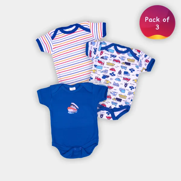 Pack_Of_3_Royal_Blue_Hosiery_PrintedHalf_Sleeves_Round_Neck_Body_Suit_For_Baby_Boys_&_Baby_Girls