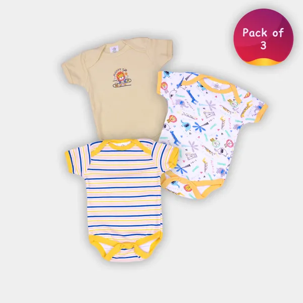 Pack_Of_3_Yellow_Hosiery_PrintedHalf_Sleeves_Round_Neck_Body_Suit_For_Baby_Boys_&_Baby_Girls