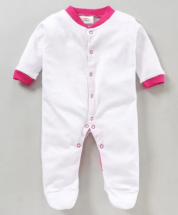 Pack_Of_3_Dark_Pink_Hosiery_PrintedFull_Sleeves_Romper_For_Baby_Boys_&_Baby_Girls