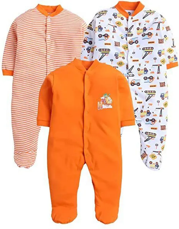 Pack_Of_3_Orange_Hosiery_Printed_Full_Sleeves_Romper_For_Baby_Boys_&_Baby_Girls