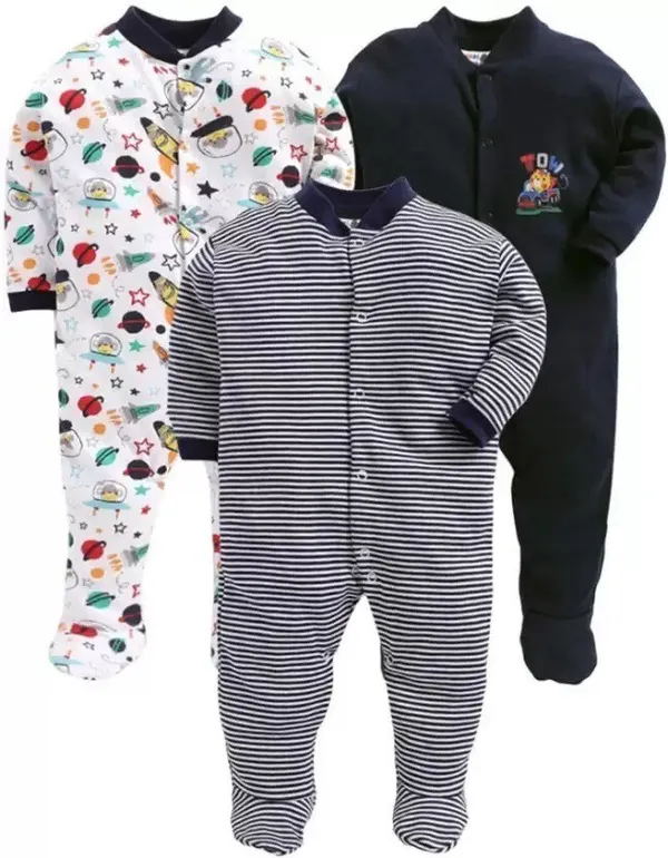Pack_Of_3_Black_Hosiery_Printed_Full_Sleeves_Romper_For_Baby_Boys_&_Baby_Girls