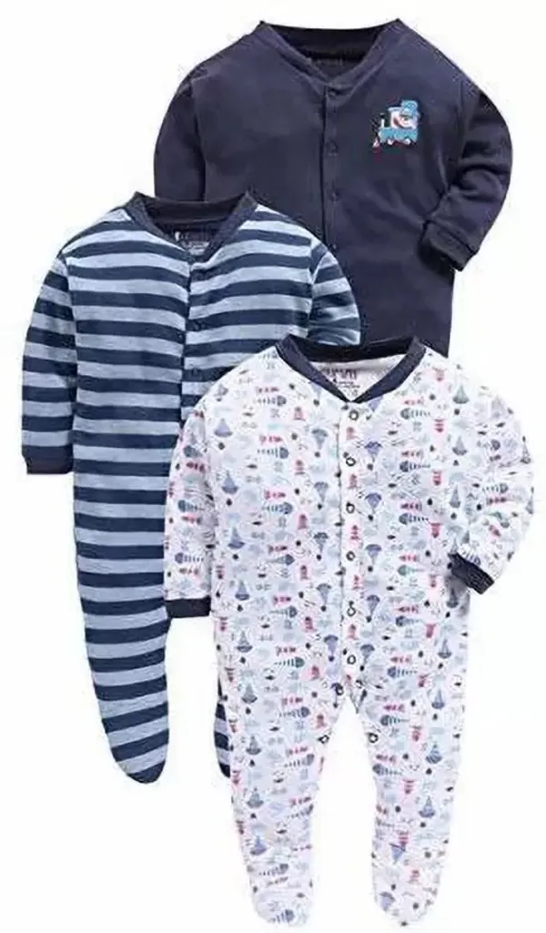 Pack_Of_3_Navy_Blue_Hosiery_PrintedFull_Sleeves_Romper_For_Baby_Boys_&_Baby_Girls
