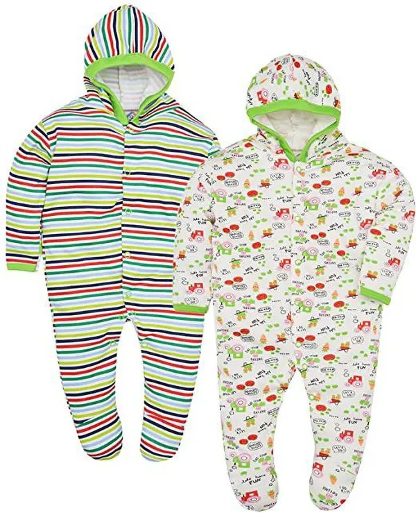 Pack_Of_2_Green_Hosiery_PrintedFull_Sleeves_Romper_For_Baby_Boys_&_Baby_Girls