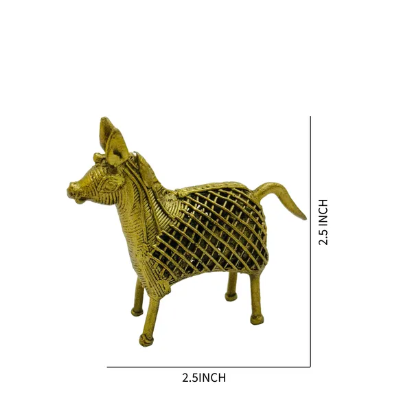 Golden_Brass_Horse_Statue_Handmade_Sculpture_Dokra_Home_Decor,_Metal_Art