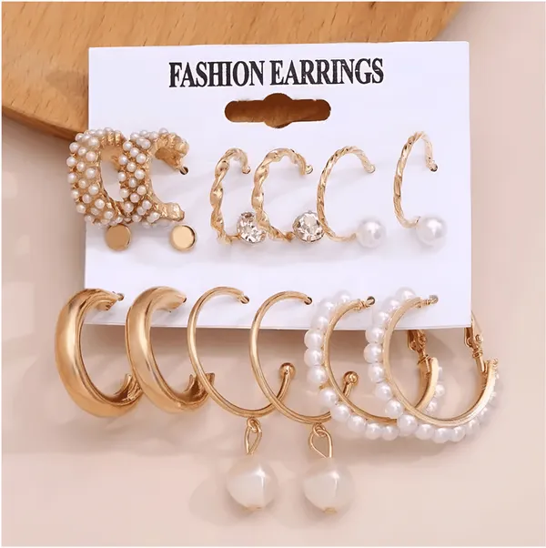 9_Pairs_Earrings_Set,_Stylish_Hoop_and_Stud_Earrings_for_Women,_Trendy_Jewelry_Accessories