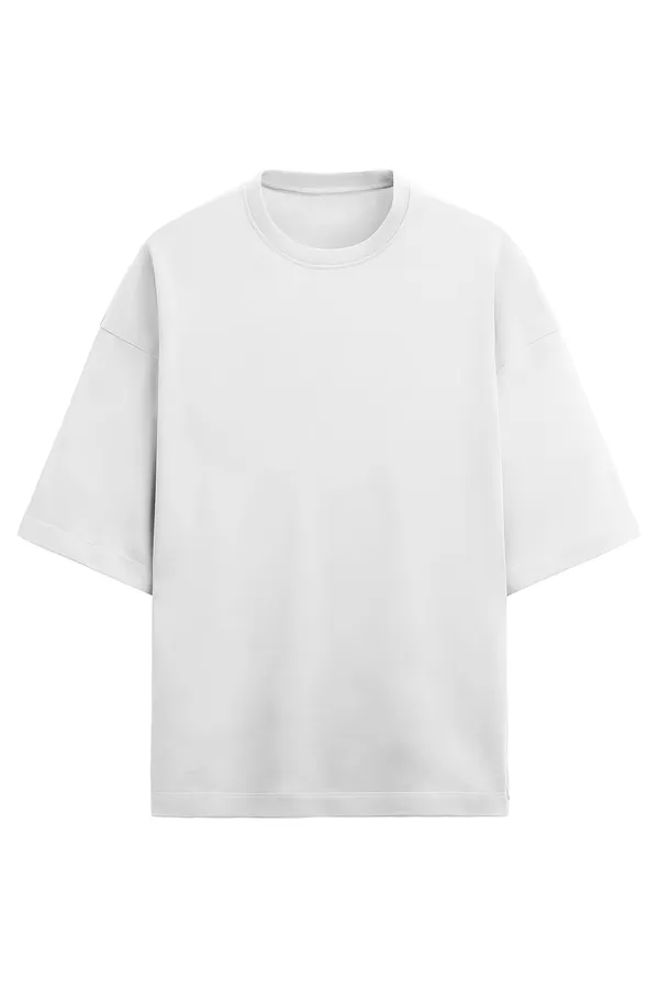 White_Premium_Polyester_Cotton_Oversized_T-Shirt_For_Unisex_(Yamcha_X_Street_Fighter)