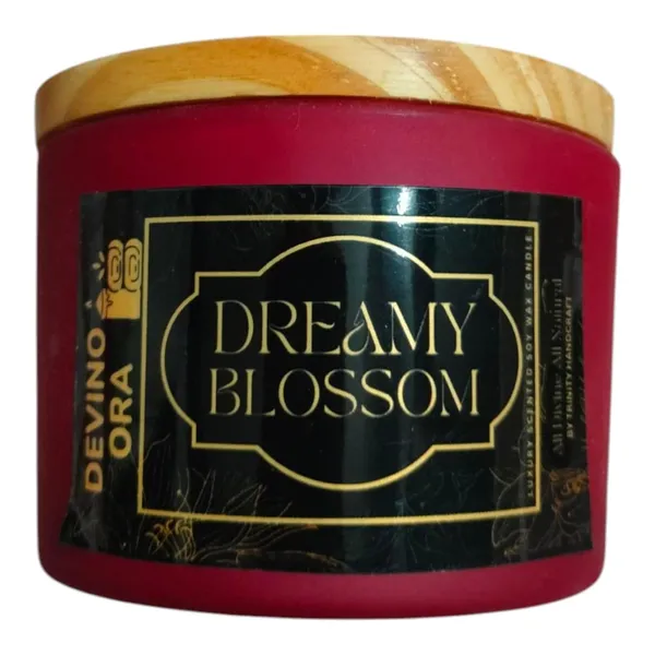 DREAMY_BLOSSOM_Soy_Wax_Scented_Candle_80G_Frosted_Glass_Jar_20_Hours_Burn_Time2_Wicks_For_An_Even_Burn_And_Better_Fragrance_Distribution(_Pack_of_1)