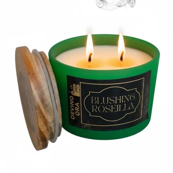 BLUSHING_ROSEILLA_Soy_Wax_Scented_Candle_80G_Frosted_Glass_Jar_20_Hours_Burn_Time2_Wicks_For_An_Even_Burn_And_Better_Fragrance_Distribution_(_Pack_of_1)