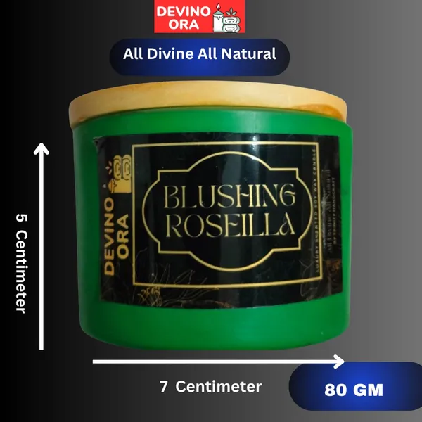 BLUSHING_ROSEILLA_Soy_Wax_Scented_Candle_80G_Frosted_Glass_Jar_20_Hours_Burn_Time2_Wicks_For_An_Even_Burn_And_Better_Fragrance_Distribution_(_Pack_of_1)