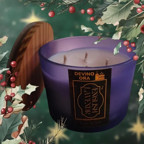 English_Lavender_Soy_Wax_Scented_Candle_Frosted_Glass_Jar_40_Hours_Burn_Time3_Wicks_For_An_Even_Burn_And_Better_Fragrance_Distribution_(Pack_of_1)