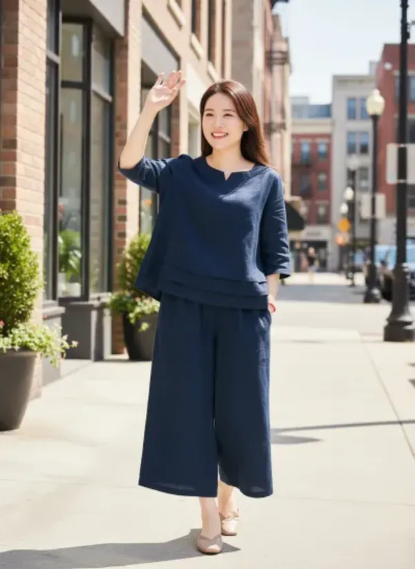 Elegant_Premium_Cotton_Co-ords_Set_–_Deep_Navy_Blue