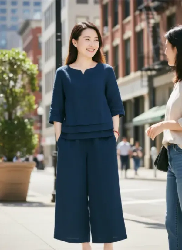 Elegant_Premium_Cotton_Co-ords_Set_–_Deep_Navy_Blue
