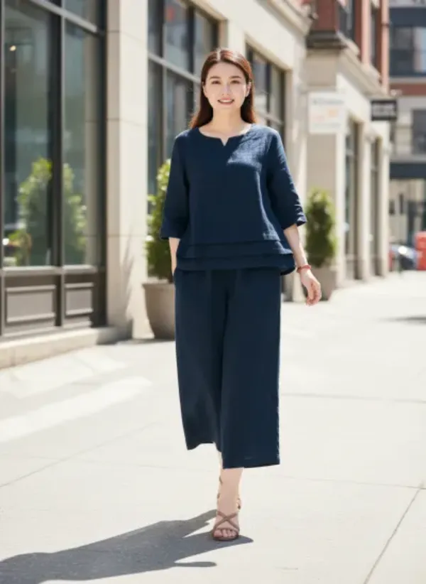 Elegant_Premium_Cotton_Co-ords_Set_–_Deep_Navy_Blue