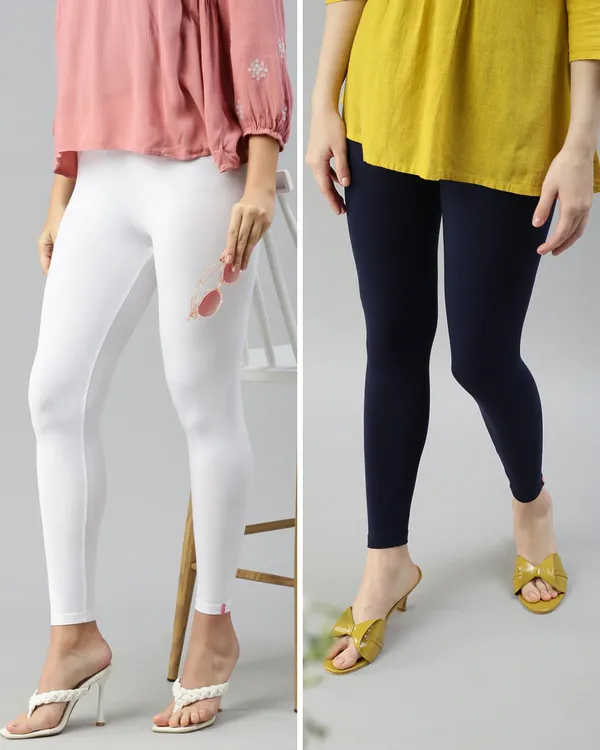 Cotton_Stretch_Ankle_Leggings_(Combo)_-_White_&_Navy_Blue