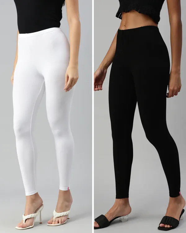 Cotton_Stretch_Ankle_Leggings_(Combo)_-_White_&_Black