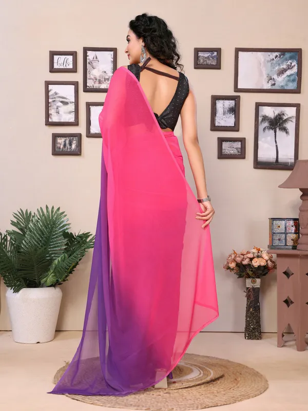 Ready_To_Wear_Multi_Plain_Padding_Georgette_Saree