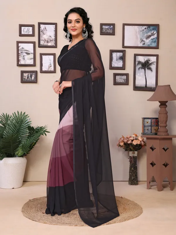 Ready_To_Wear_Multi_Plain_Padding_Georgette_Saree