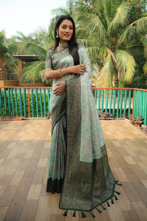 Sea_Green_Kanjivaram_Silk_Saree_With_Zari_Weaving_Work