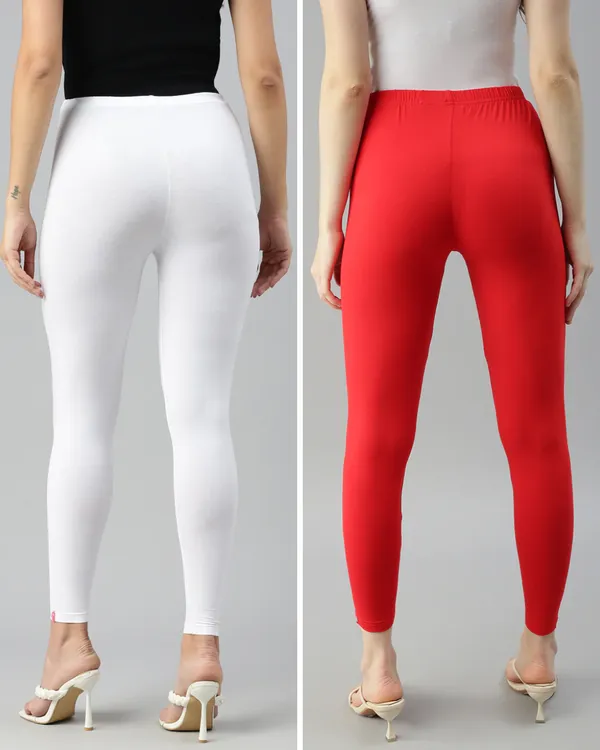 Cotton_Stretch_Ankle_Leggings_(Combo)_-_White_&_Red