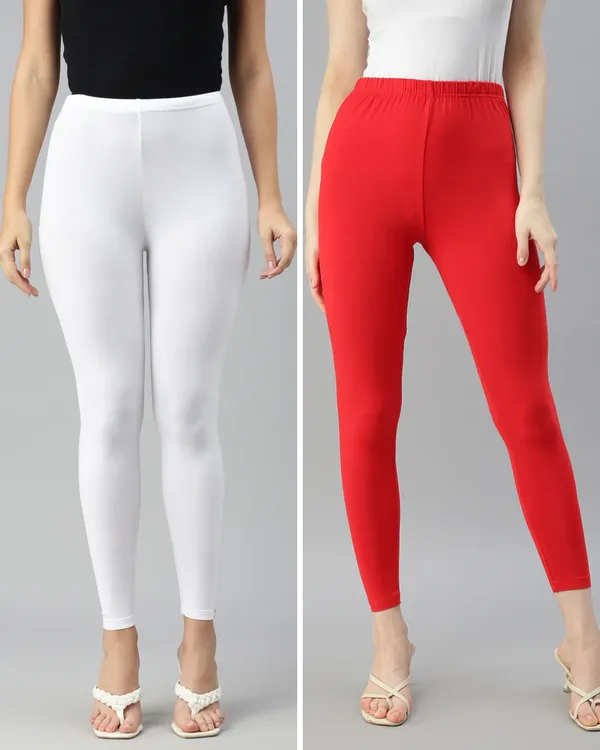 Cotton_Stretch_Ankle_Leggings_(Combo)_-_White_&_Red