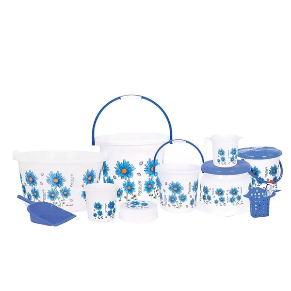 10_Piece_Set_for_Bathroom_(White_and_Blue),_Complete_Durable_&_Stylish_Essentials_Bathroom_Accessories_Set_(5_Litre)