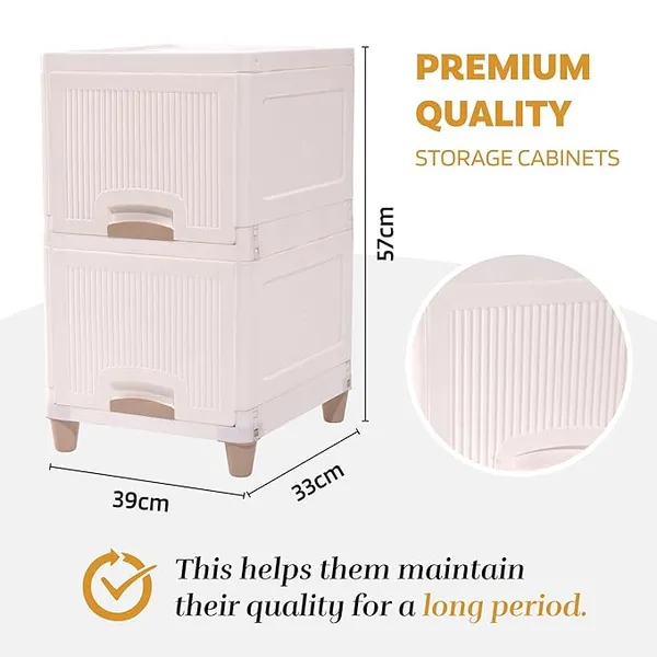 2_Units_Modular_Cabinet_Storage_Organizer_|_Foldable_Kid_Wardrobe_for_Cloth_&_Toys_|_Easy_to_Assemble_Closet_&_Space-Saving_Cupboard/Plastic_Almirah_for_Cloth_|_Ivory