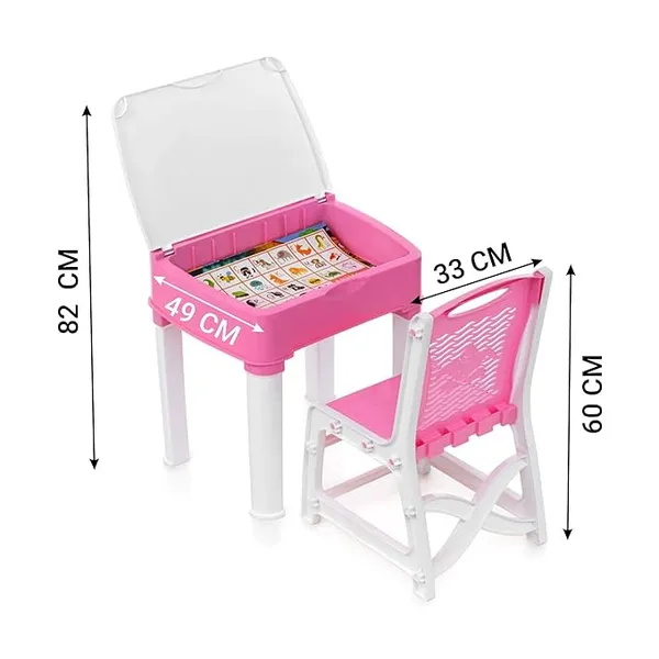 Pink_&_White_Plastic_Textured_Study_Table_For_Home
