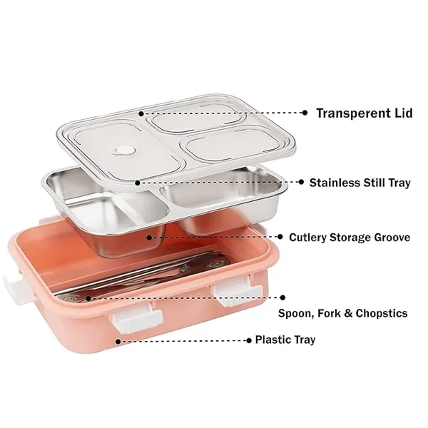 3_Compartment_Stainless_Steel_Lunch_Box_with_Steel_Cutlery_Inside,_Heating_&_Water_Insulation_Design_Use_for_Office,_School_&_Travelling,_750_ML_(Pink)