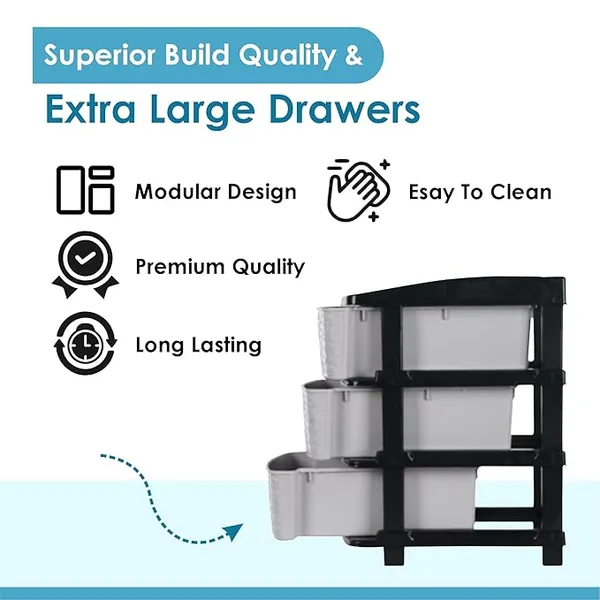 3_Layer_Black_&_Grey_Plastic_Storage_Drawer_For_Office,_Home,_Kitchen