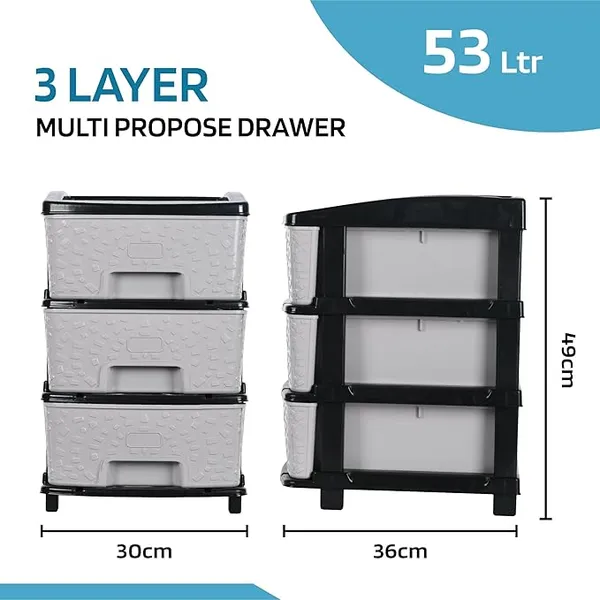 3_Layer_Black_&_Grey_Plastic_Storage_Drawer_For_Office,_Home,_Kitchen
