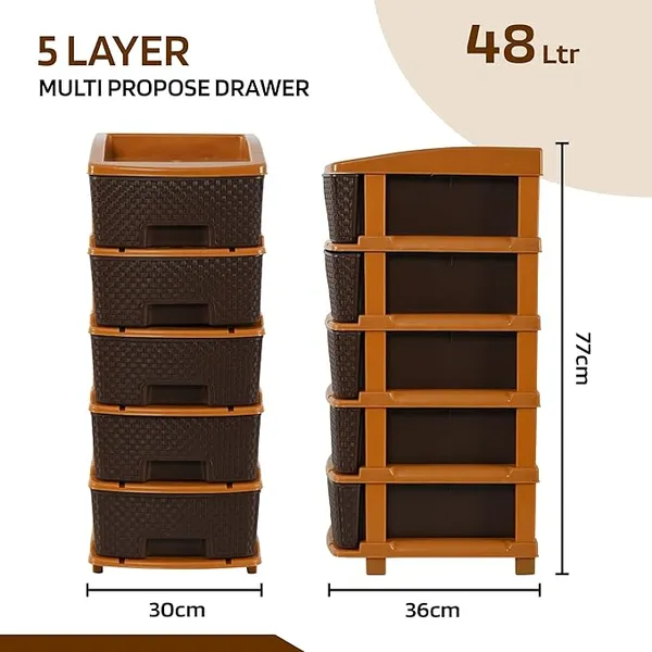 5_Layer_Brown_Plastic_Storage_Drawer_For_Office,_Home,_Kitchen