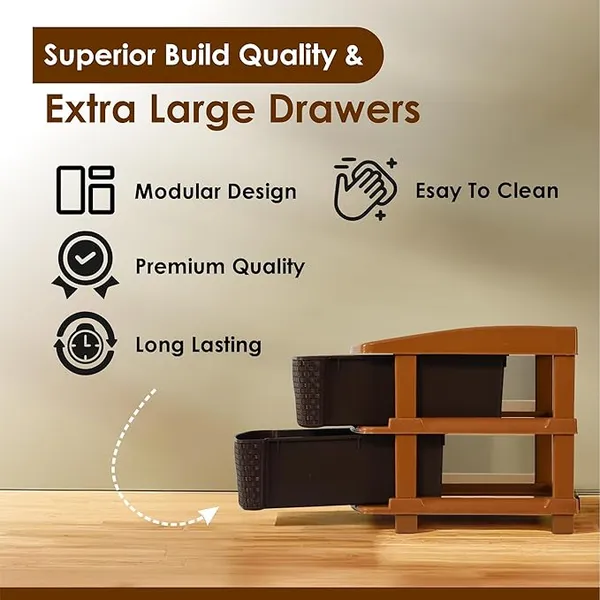 2_Layer_Brown_Plastic_Storage_Drawer_For_Office,_Home,_Kitchen