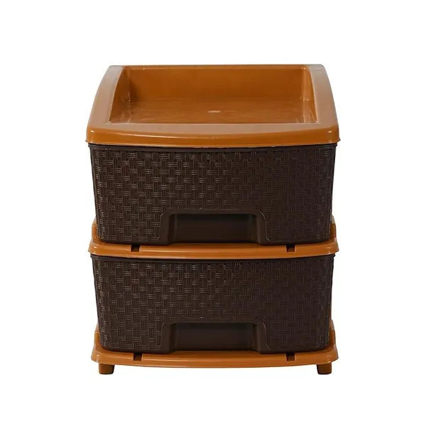 2_Layer_Brown_Plastic_Storage_Drawer_For_Office,_Home,_Kitchen