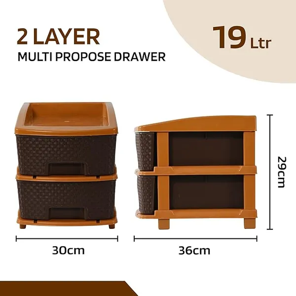 2_Layer_Brown_Plastic_Storage_Drawer_For_Office,_Home,_Kitchen