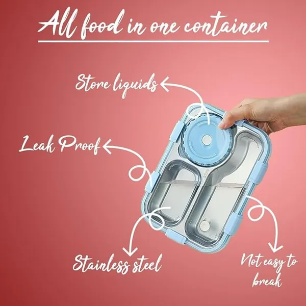 3_Compartment_Leak-Proof_BPA_Free_Stainless_Steel,_Lunch_Box_for_Kids,_Lunch_Box_for_School_&_Office_with_a_Fork,_a_Spoon_and_a_Pair_of_Chopsticks_(Pink),_750_ml