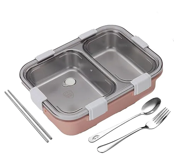 Sealed_Leakage_Proof_Stainless_Steel_Lunch_Box_with_Fork,Chopstick_&_Spoon_Lid_Office_Food_Container_2_Compartment_for_School_Kids_and_Adults,_750ml_(2_Compartment,_Pink)