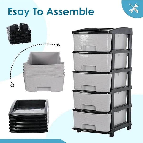 5_Layer_Black_&_Grey_Plastic_Storage_Drawer_For_Office,_Home,_Kitchen