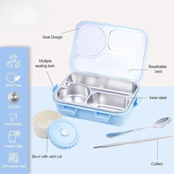 Bear_Family_Leakproof_Stainless_Steel__Blue_Lunch_Box_for_Kids_&_Adults_|_3-Compartment_Tiffin_Box_|_Bento_Box_with_Cutlery(Spoon_,_fork_&_Chopsticks)_&_Dip_Box_|_Durable_&_BPA-Free_|_Bear_Family_Design