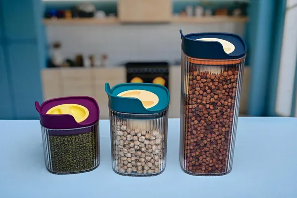 3Pcs._Square_Airtight_Storage_Jar_and_Container_Organizer_|_Kitchen_containers_Set_|_Plastic_containers_for_Home_and_Kitchen_Storage_Boxes_(600+800+1400Ml)
