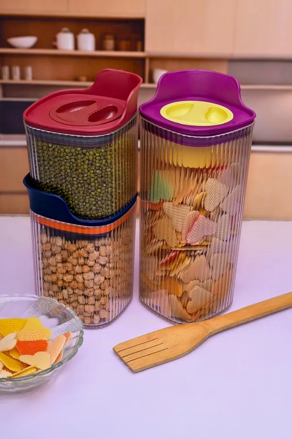 3Pcs._Square_Airtight_Storage_Jar_and_Container_Organizer_|_Kitchen_containers_Set_|_Plastic_containers_for_Home_and_Kitchen_Storage_Boxes_(600+800+1400Ml)