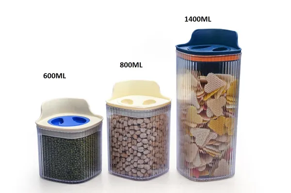 3Pcs._Square_Airtight_Storage_Jar_and_Container_Organizer_|_Kitchen_containers_Set_|_Plastic_containers_for_Home_and_Kitchen_Storage_Boxes_(600+800+1400Ml)