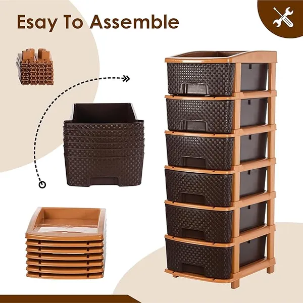 6_Layer_Brown_Plastic_Storage_Drawer_For_Office,_Home,_Kitchen
