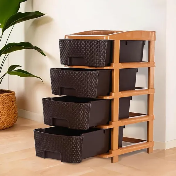 4_Layer_Brown_Plastic_Storage_Drawer_For_Office,_Home,_Kitchen