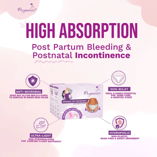 Pack_of_5+5_Pregawear_Postpartum_Panty_&_Disposable_Panties_Combo|_Heavy_Flow_&_Light_Discharge|_Soft_Breathable_Leak-Proof_Underwear_for_New_Mothers|_Comfortable_Rash-Free_Pregnancy_&_After_Delivery_Care
