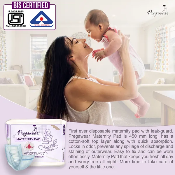 Pack_of_20_Pregawear_Maternity_Pad|_Premium_Disposable_Soft_Pads_for_Women|_After_Delivery_Incontinence_High_Absorption_|_Heavy_Periods_|_Leak_Guard|_Postpartum_Flow|_Rash_Free_|_Overnight_Protection