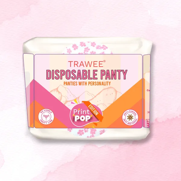 Trawee_Women_Disposable_Panties|_Print_Pop_Travel_Underwear_|_Rash-Free,_Breathable,_Antibacterial,_Antifungal|_Prevents_UTI|_Perfect_for_Daily_Use,_Trips,_Trekking_&_Vacations| No Laundry